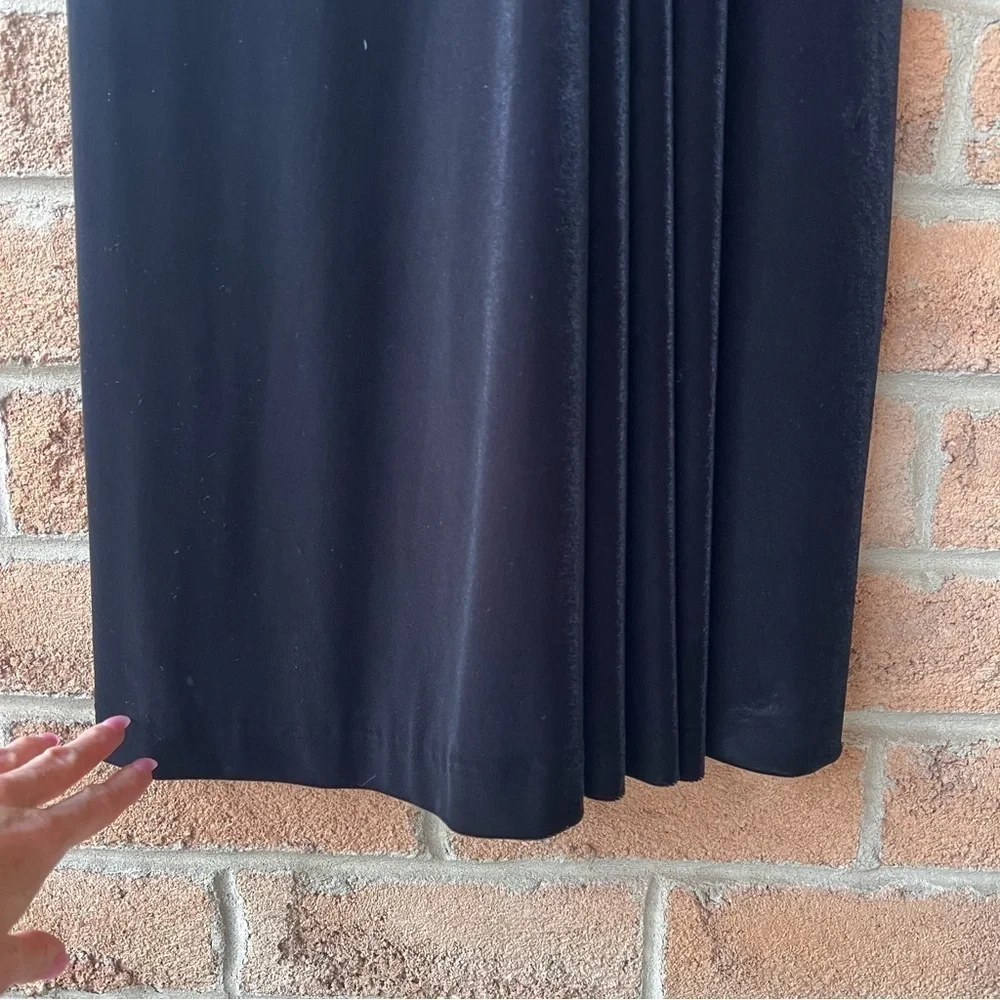 CARTISE Velvet Maxi Dress Sleeveless Draped Formal Evening Cocktail Gown Black - Picture 9 of 16